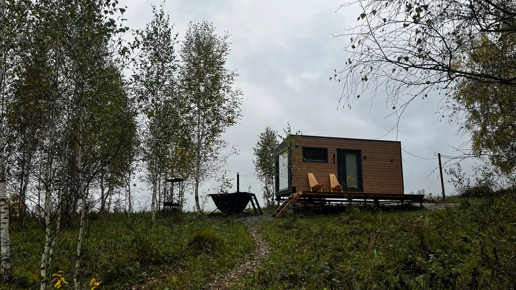 Дом 15m2 — чан, березовая роща, круглогодичное проживание