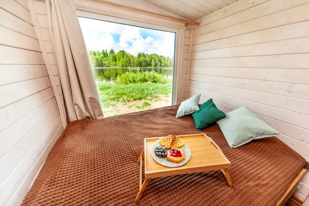 Домик на двоих с панорамным окном №2