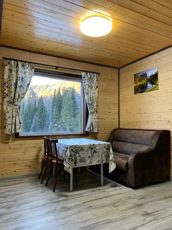 Дом в лесу с видом на горы рядом озеро Телецкое и река Бия