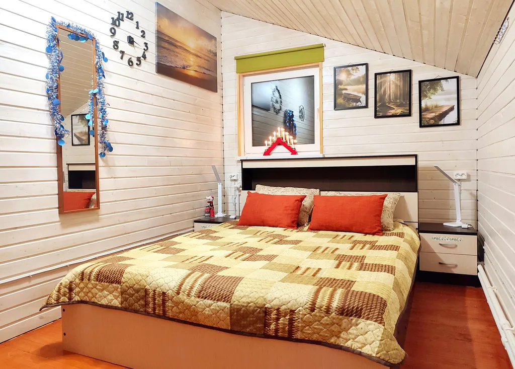 Птица синица House с огромным балконом у озера