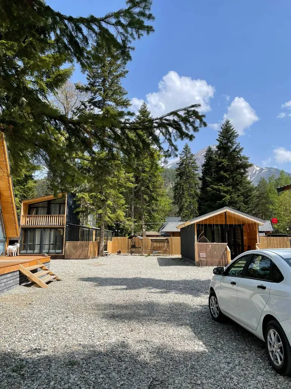 А-фрейм 1 с видом на горы и лес