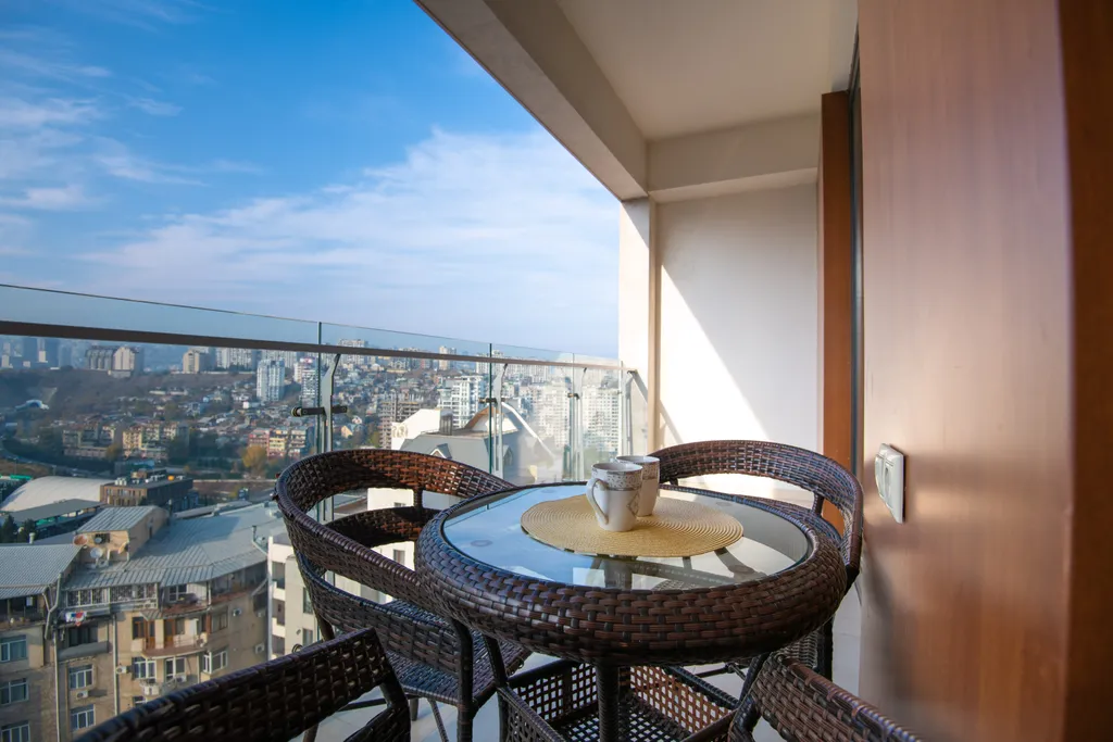 Дизайнерская квартира с панорамой Тбилиси · Ваке · Балкон · Wi-Fi