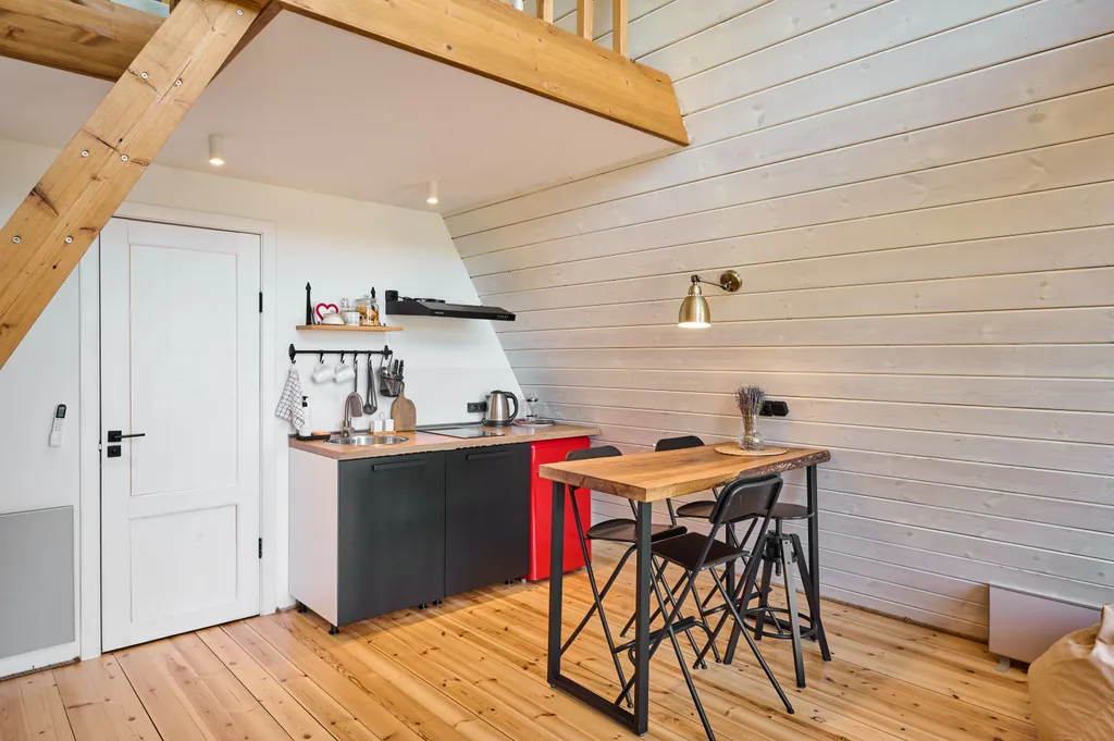 Уютная А-фрэйм хижина в горах Адыгеи