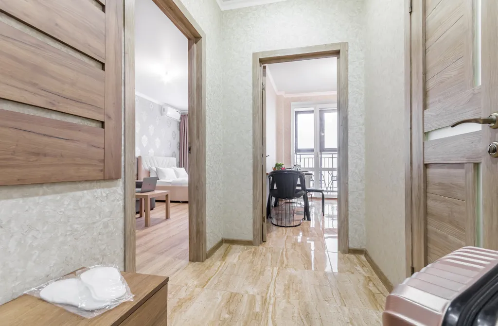 Квартира Квартира Стиль и высота, панорамный балкон, 14 этаж, жк «маршал», smart tv — Краснодар