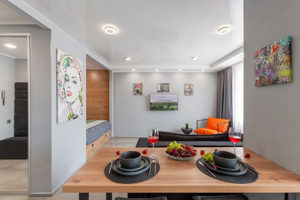 Квартира Квартира Уютная стильная студия — Самара