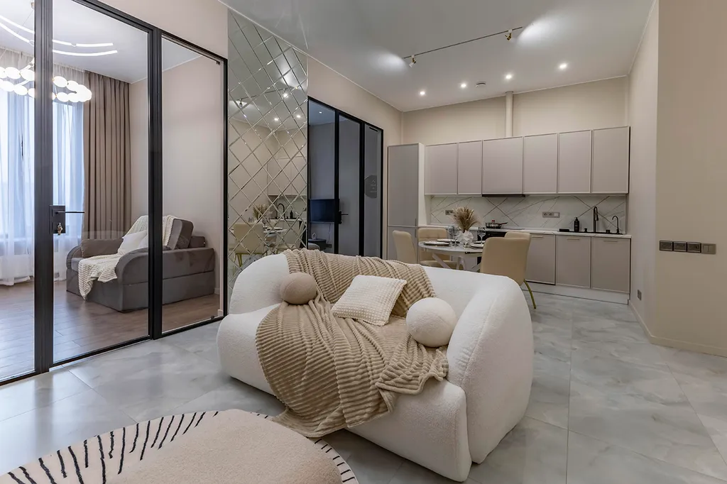 Квартира Квартира Люкс с двумя спальнями и видом на Москва реку — Москва