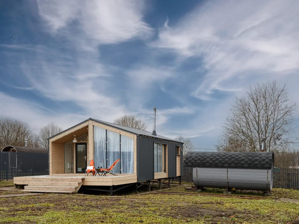 Семейный дом с баней и печью