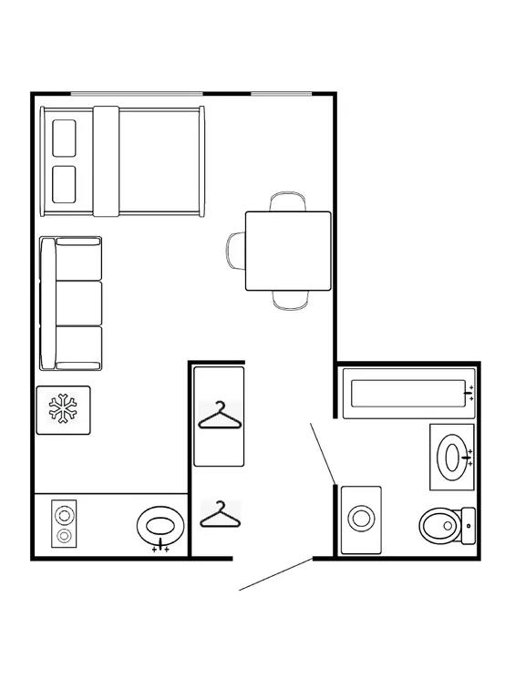 Квартира-студия рядом с аквапарком