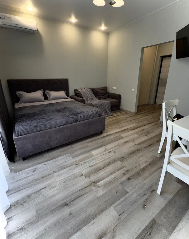 Большая студия с балконом и видом на горы