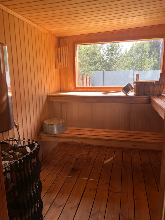 Дом с баней и купелью у леса