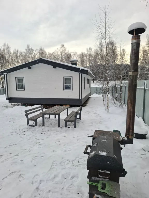 Дом в лесу с большой террасой