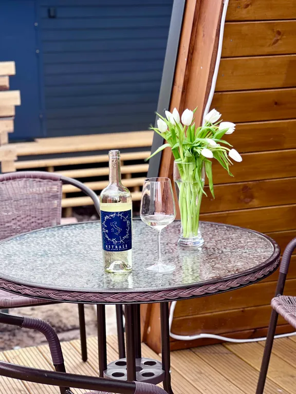 Чудесный домик A-frame с сауной Оливка