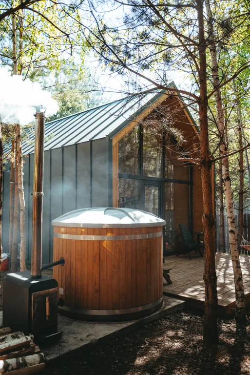 Коттедж Барнхаус с панорамными окнами и банным чаном фурако — аренда посуточно в Городец