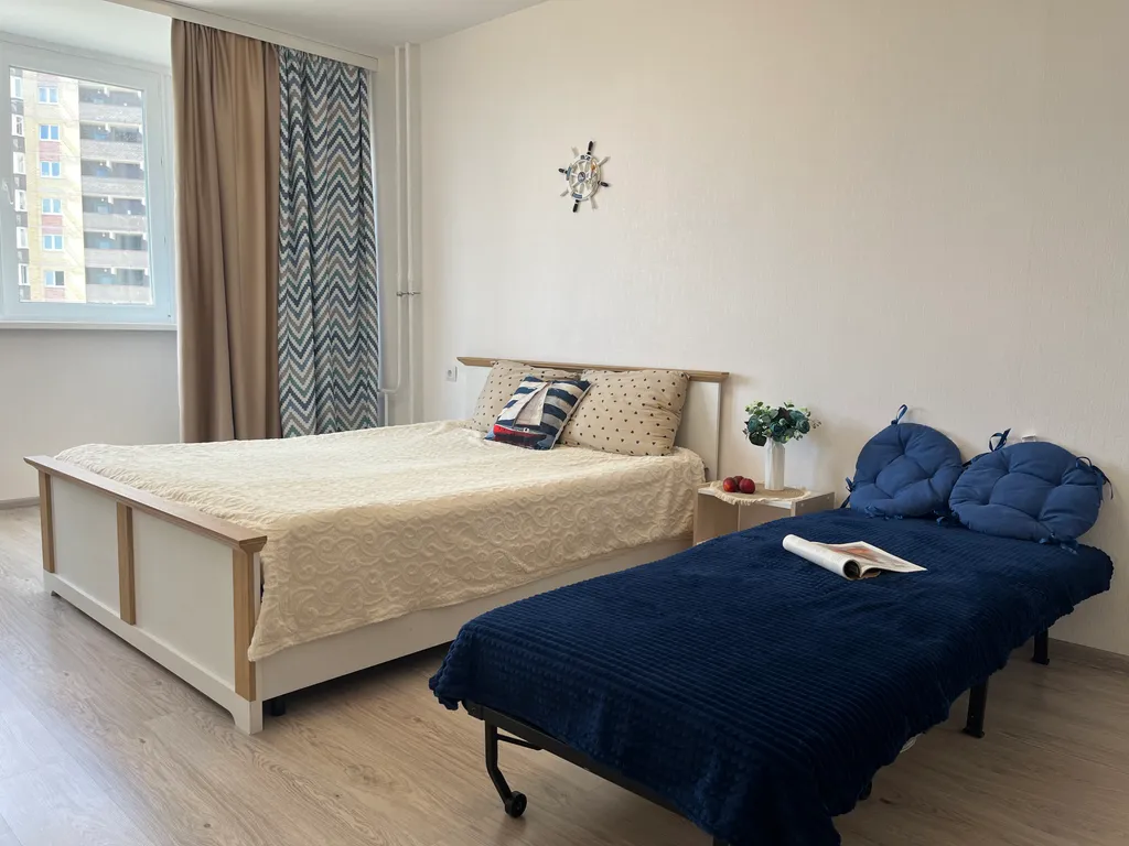 Светлая квартира с видом на закат в современном ЖК Геометрия