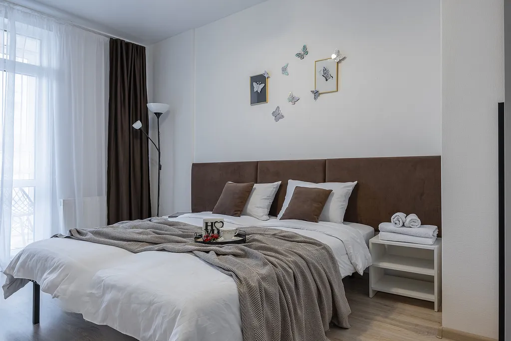 Квартира Уютная евро-однушка с модульными спальными местами — аренда посуточно в Анкудиновка