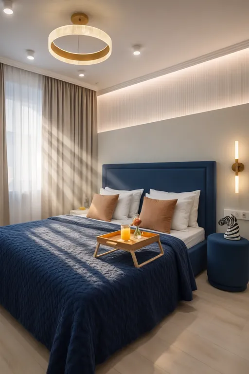 Квартира в элитном ЖК с плетеной мебелью на балконе от Juls Apart