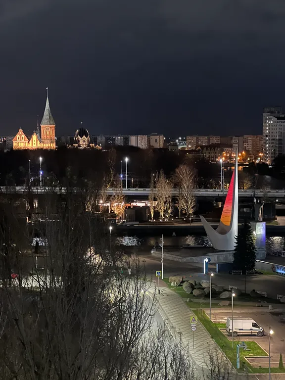 Квартира Квартира Уютная евродвушка с видом на реку Преголя и Планету Океан — Калининград