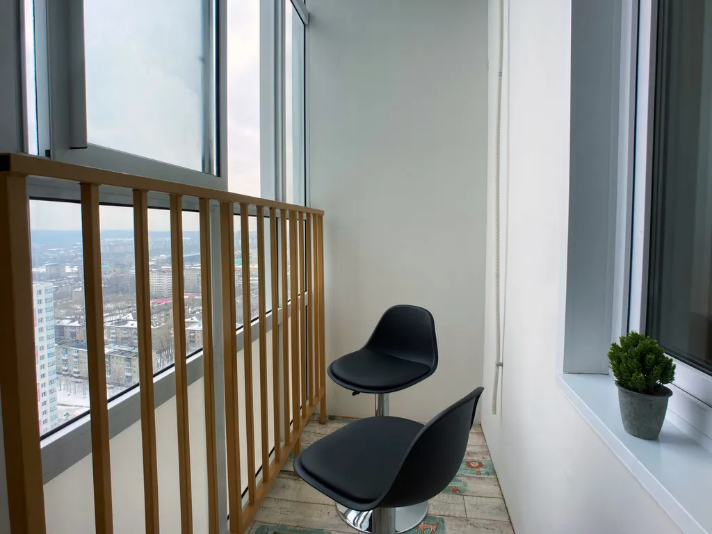 Студия на 25 этаже с видом на город