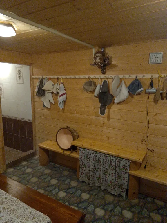 Домик с русской баней на берегу реки