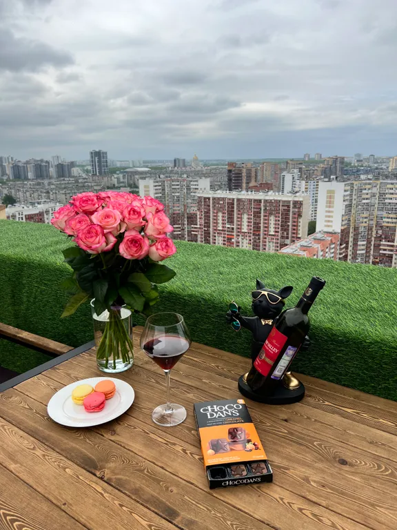 Студия 3 с панорамным видом на город