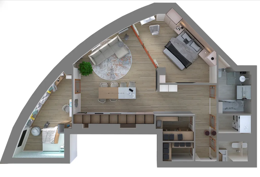 Шикарная видовая 3-х комнатная квартира