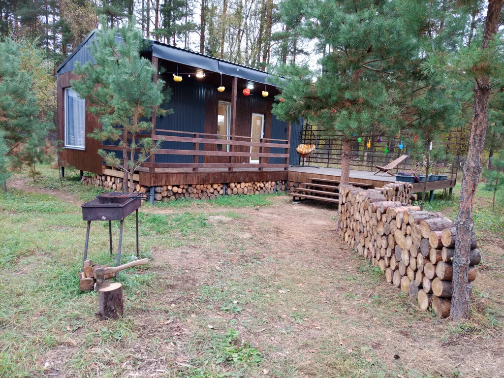 Уютный домик в сосновом лесу