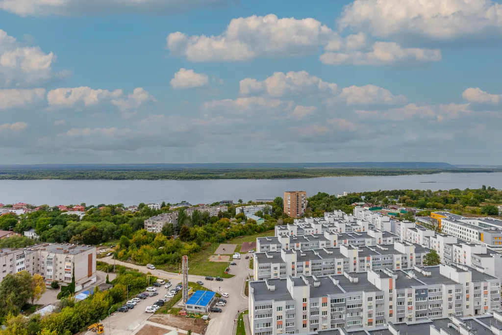 Однокомнатная квартира с видом на Волгу