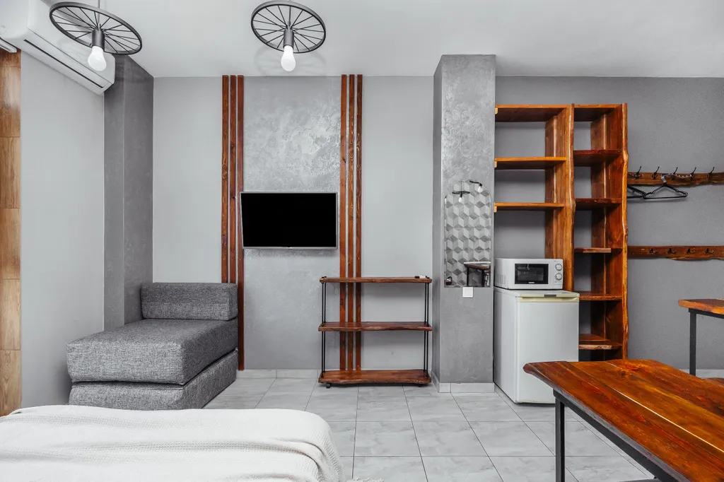 Студия с видом на горы