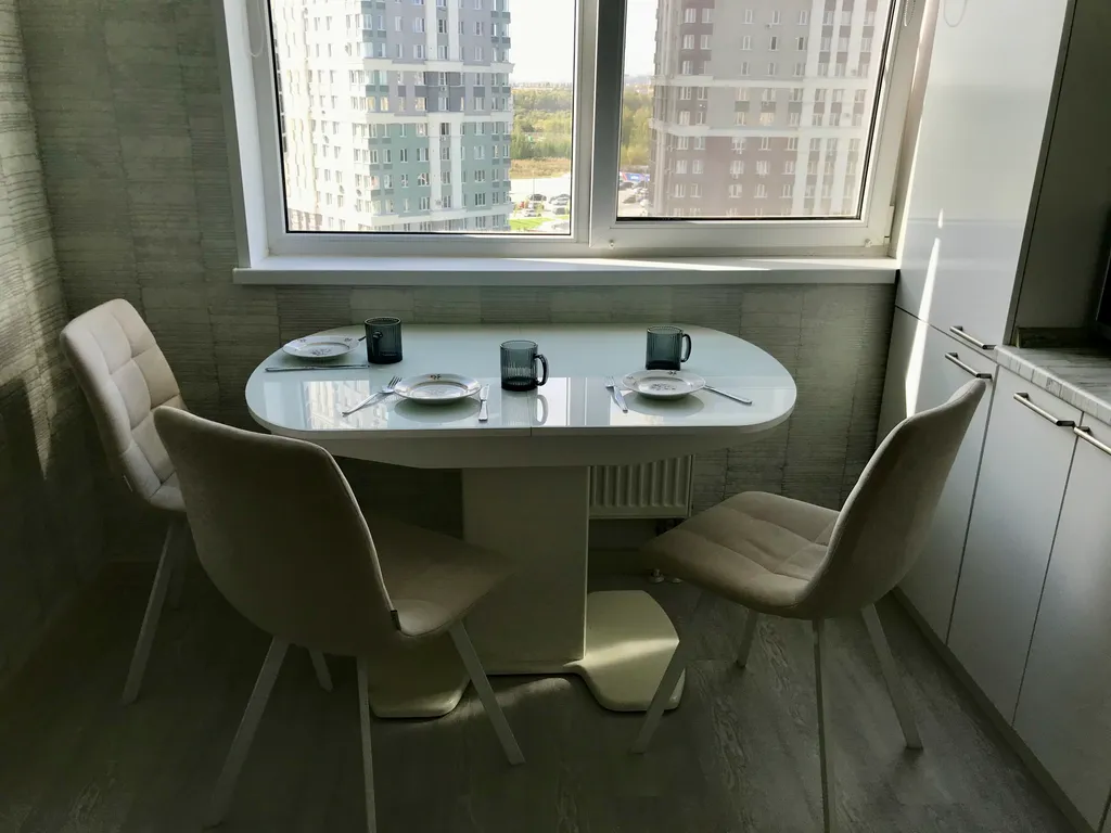 Уютная светлая однушка с панорамным видом рядом с Академией тенниса