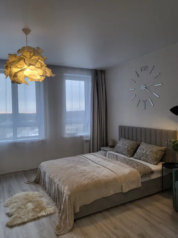 Light studio светлая, стильная студия с видом на лес и закат