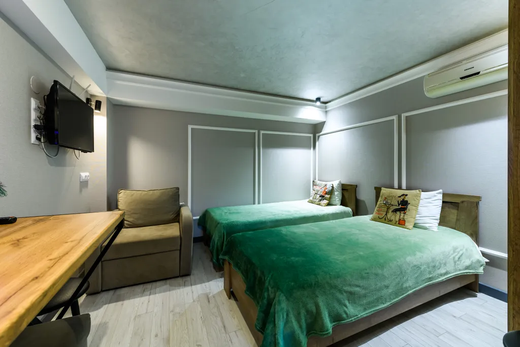 Уютная Студия с террасой Green Oplot Apartments