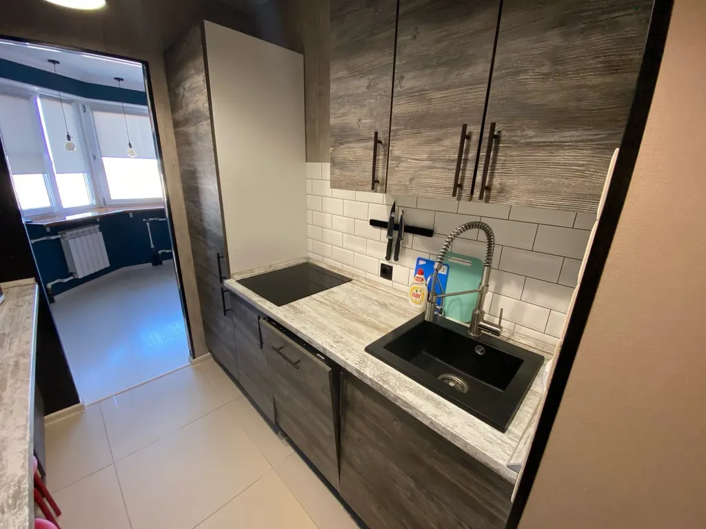 Студия с дизайнерским ремонтом