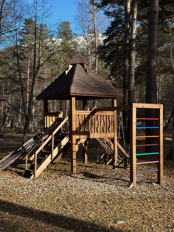 Коттедж Дом с террасой в лесу рядом с речкой — Архыз