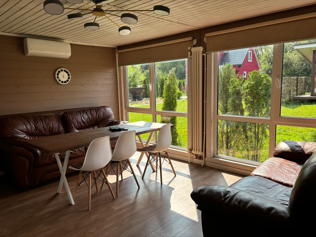 Стильный дом Скандинавия с теплым бассейном, сауной и банным чаном