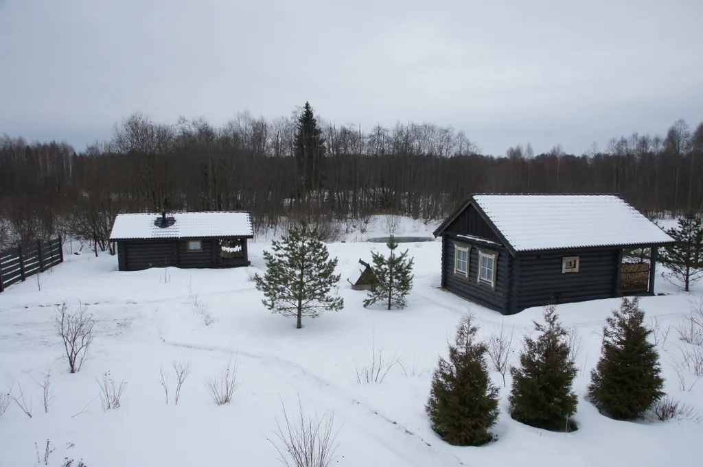 Деревенский дом и баня