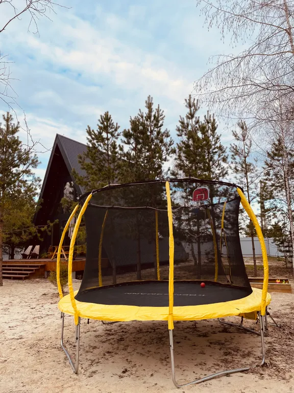 Большой дом А-фрейм с баней и чаном