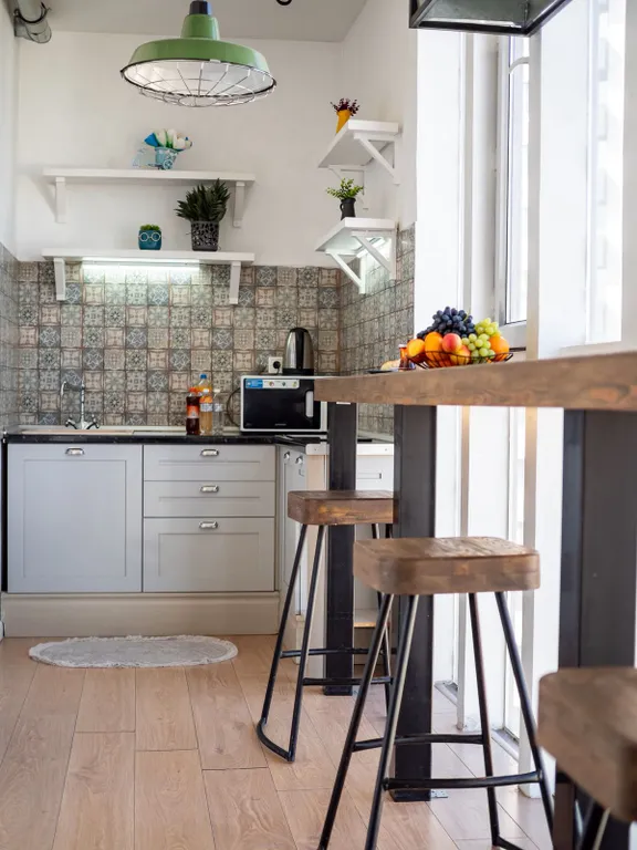 Дизайнерская квартира в стиле loft c панорамным видом