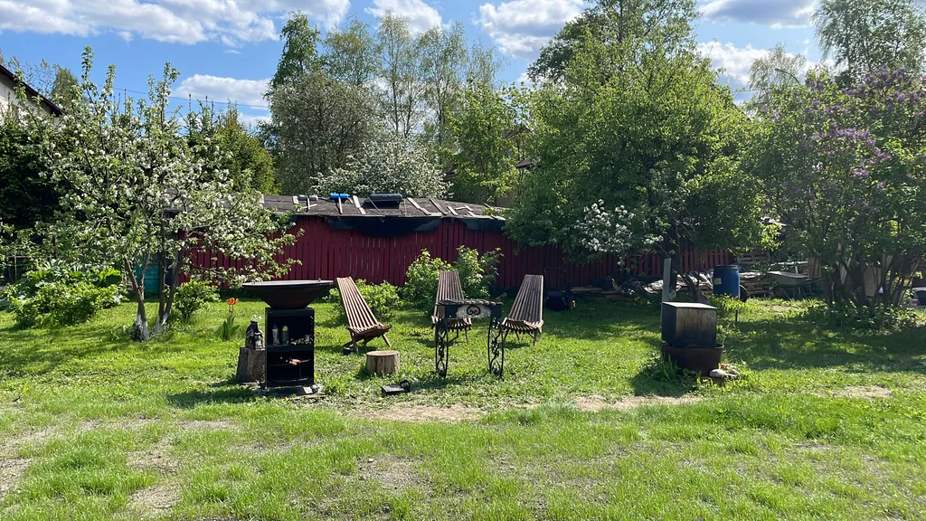 Скандинавский домик в историческом районе Сортавала у горы Кухавуори