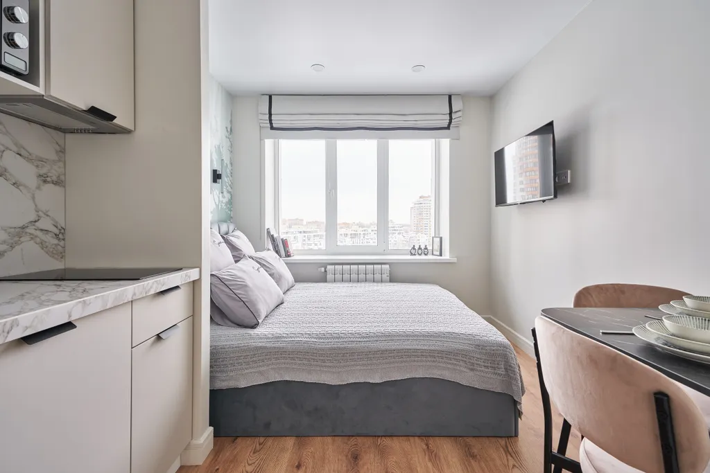 Современные апартаменты с видом на яхт клуб и канал имени Москвы