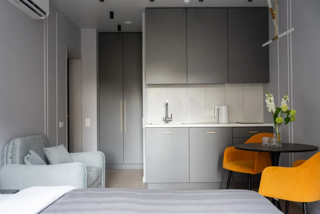 Квартира Квартира Элегантная студия Янтарь у Верхнего озера — Калининград