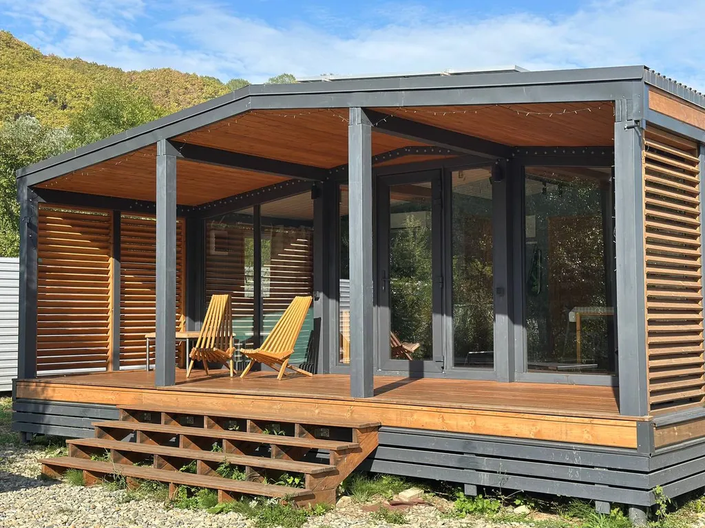 Коттедж НОРДЛИ+БРИМЭНС. Пространство для компании: два дома в лесу у реки — Горячий Ключ