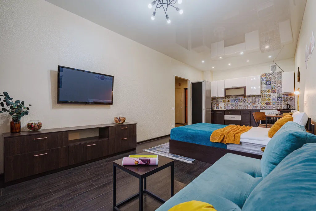 Стильная студия в современном доме в микрорайоне ГГМ около СОК Юпитер