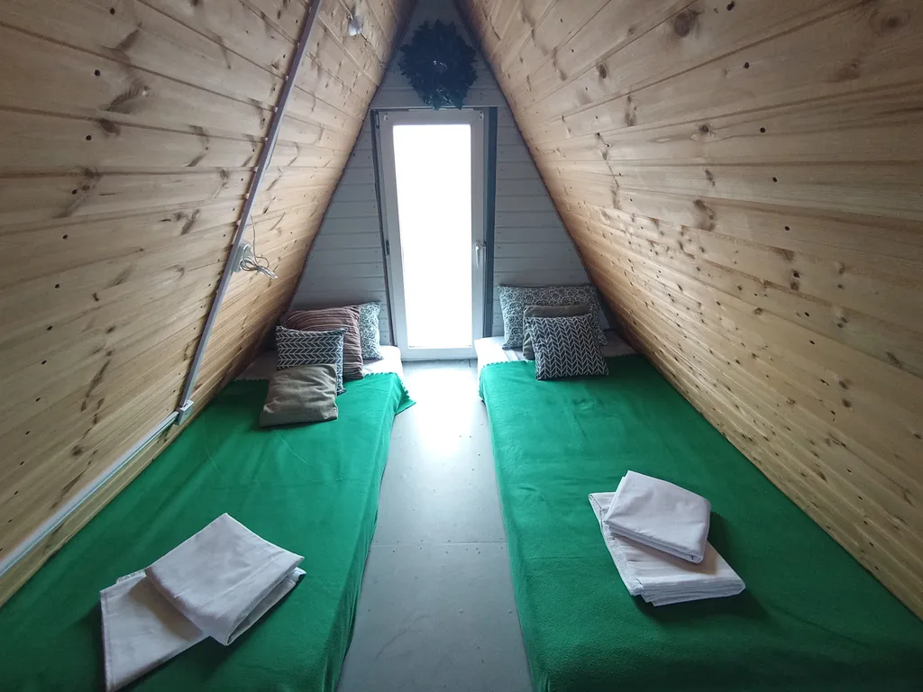 А-фрейм с парной, купелью и беседкой