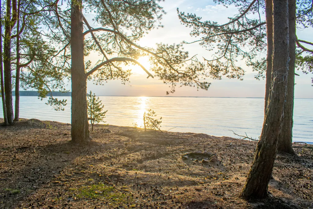 Коттедж Рускеала с сауной и видом на озеро