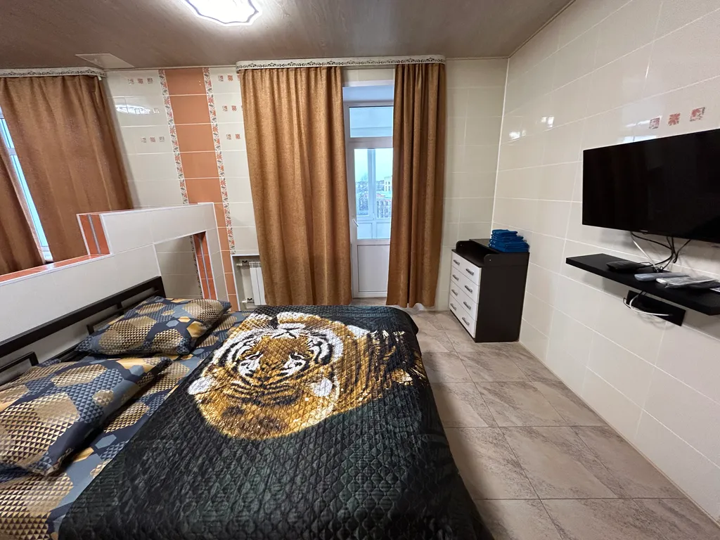 Студия с красивым видом на центр города