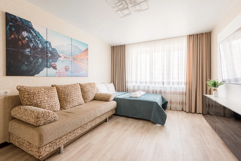 Уютная в центре, 3 тв, кондиционер, гостиничный сервис бесконтактно