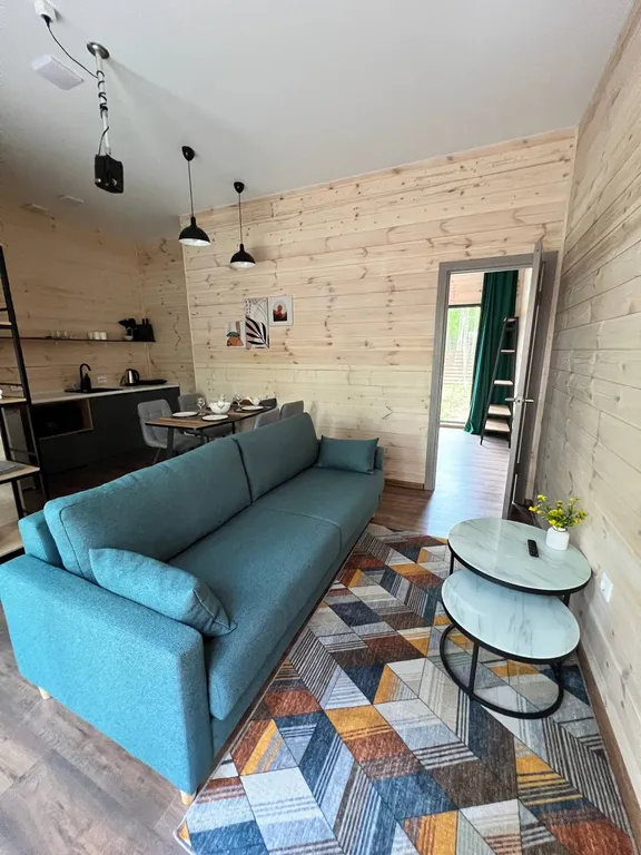 Коттедж Зеркальный дом с 2 спальнями, беседкой, собственной баней и купелью — Семеновское