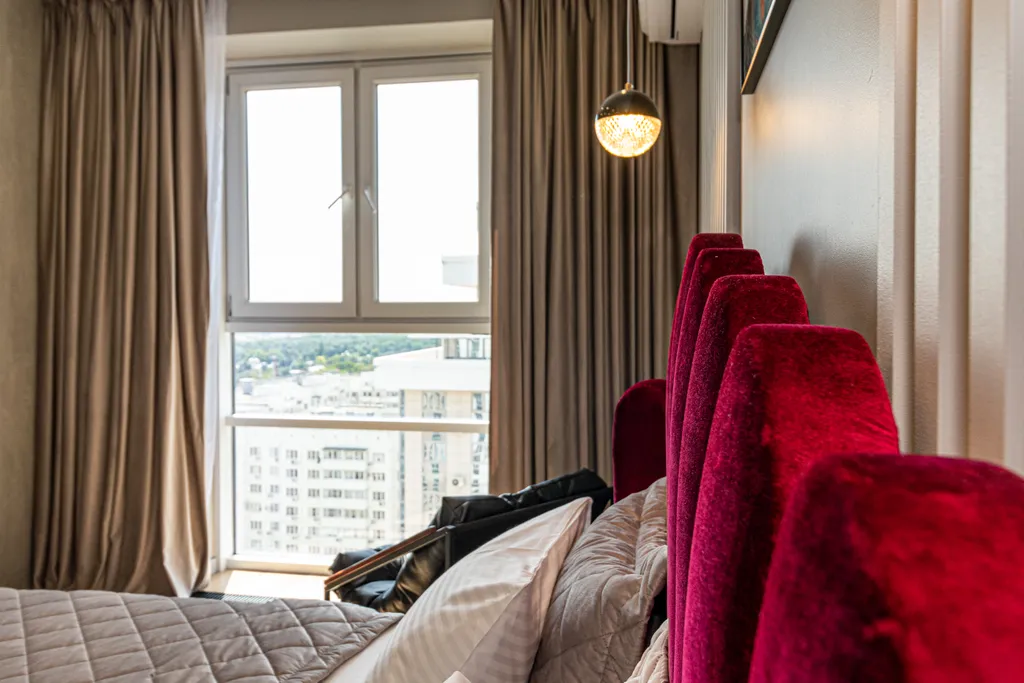 Квартира люкс в центре с панорамным видом кроватью king size и Алисой