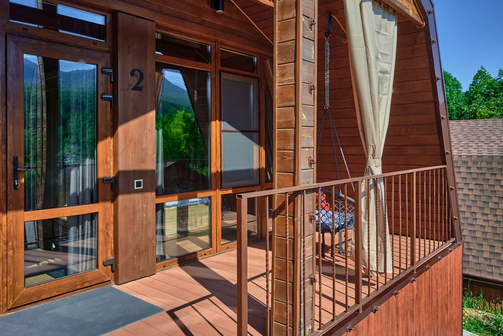 Коттедж Коттедж Шале с 1 спальней, кухня-гостиная с диваном и ванной комнатой — Мезмай