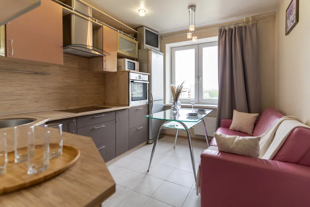 Дизайнерская двушка с биокамином